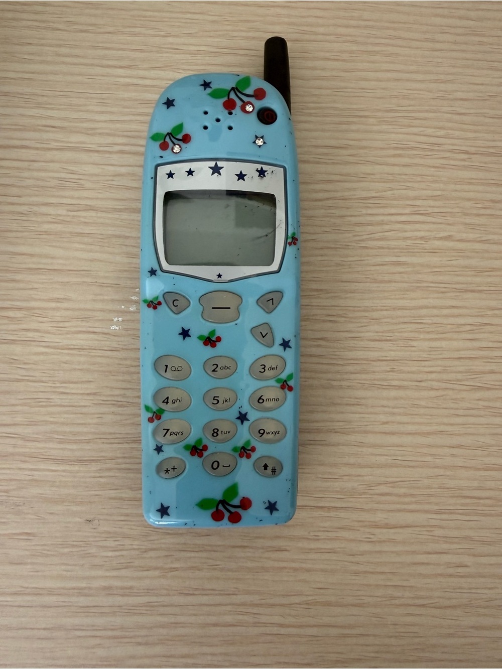 VINTAGE Y2K Nokia Light Blue Mobile Phone Case with Cherry Design